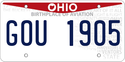 OH license plate GOU1905