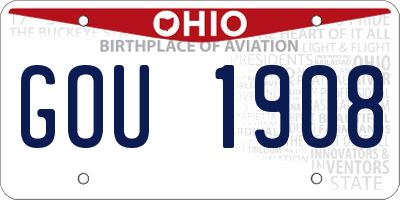 OH license plate GOU1908
