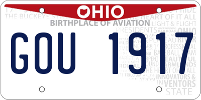 OH license plate GOU1917