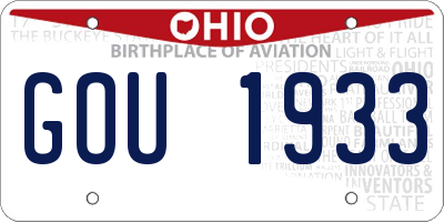 OH license plate GOU1933
