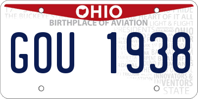 OH license plate GOU1938