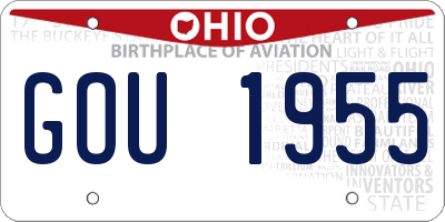 OH license plate GOU1955