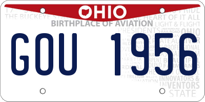 OH license plate GOU1956