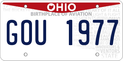 OH license plate GOU1977