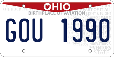 OH license plate GOU1990