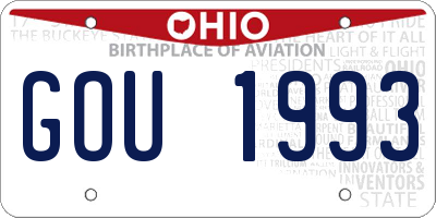 OH license plate GOU1993