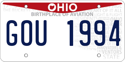 OH license plate GOU1994