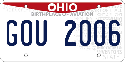 OH license plate GOU2006