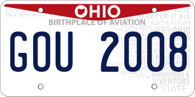 OH license plate GOU2008