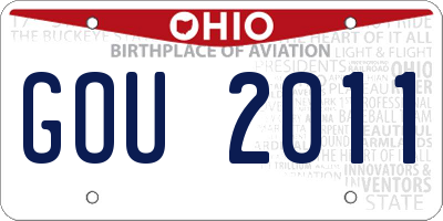 OH license plate GOU2011