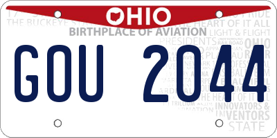 OH license plate GOU2044