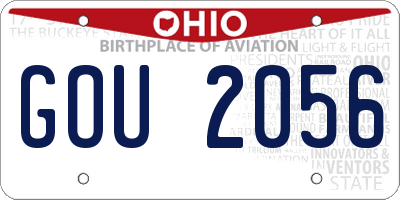 OH license plate GOU2056