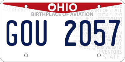 OH license plate GOU2057