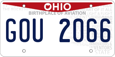 OH license plate GOU2066