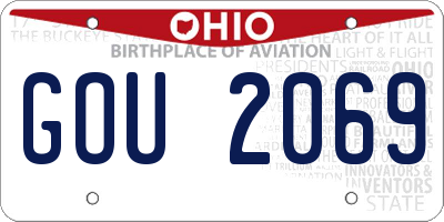 OH license plate GOU2069
