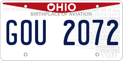 OH license plate GOU2072