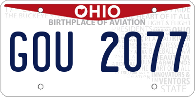 OH license plate GOU2077