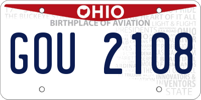 OH license plate GOU2108