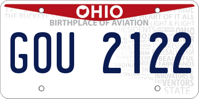 OH license plate GOU2122