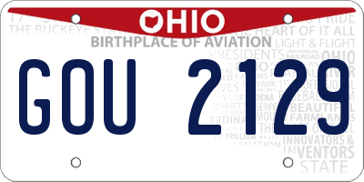 OH license plate GOU2129