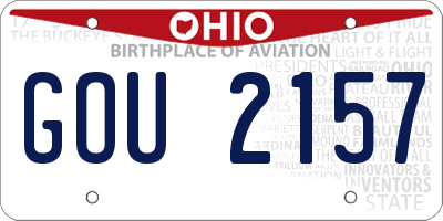 OH license plate GOU2157