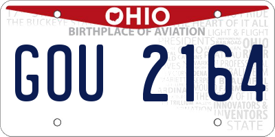 OH license plate GOU2164