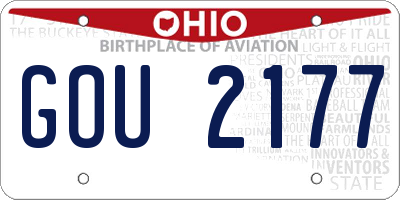OH license plate GOU2177