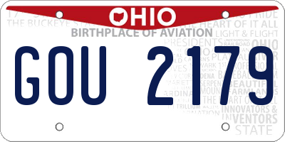 OH license plate GOU2179