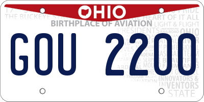 OH license plate GOU2200