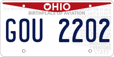 OH license plate GOU2202