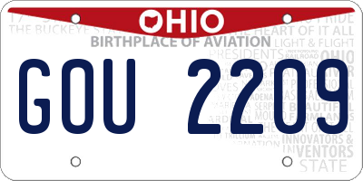 OH license plate GOU2209