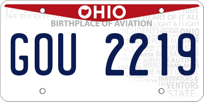 OH license plate GOU2219