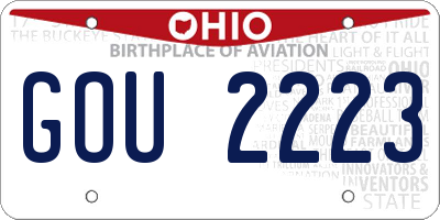 OH license plate GOU2223