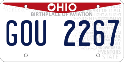OH license plate GOU2267