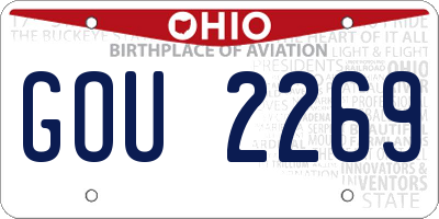 OH license plate GOU2269
