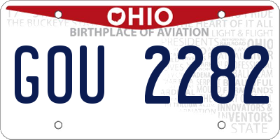 OH license plate GOU2282