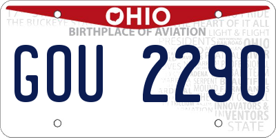 OH license plate GOU2290