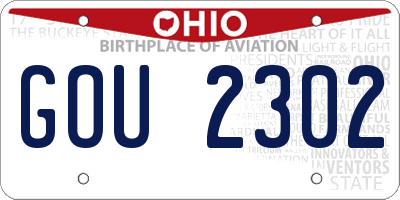 OH license plate GOU2302