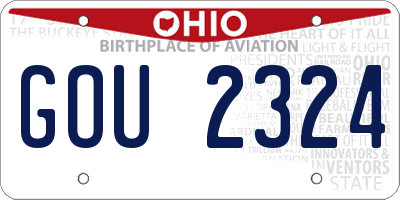 OH license plate GOU2324