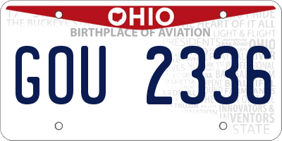 OH license plate GOU2336