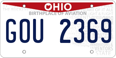 OH license plate GOU2369