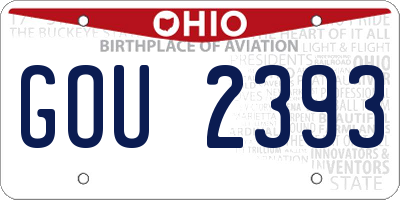 OH license plate GOU2393