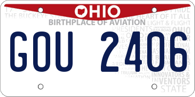 OH license plate GOU2406
