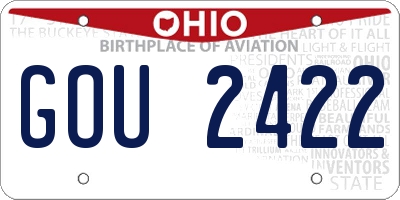 OH license plate GOU2422