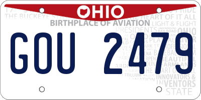 OH license plate GOU2479