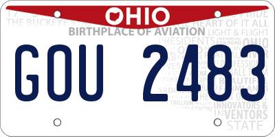 OH license plate GOU2483