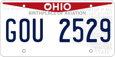 OH license plate GOU2529