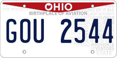 OH license plate GOU2544