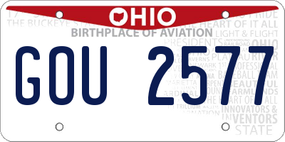OH license plate GOU2577