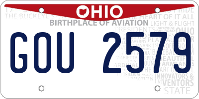 OH license plate GOU2579